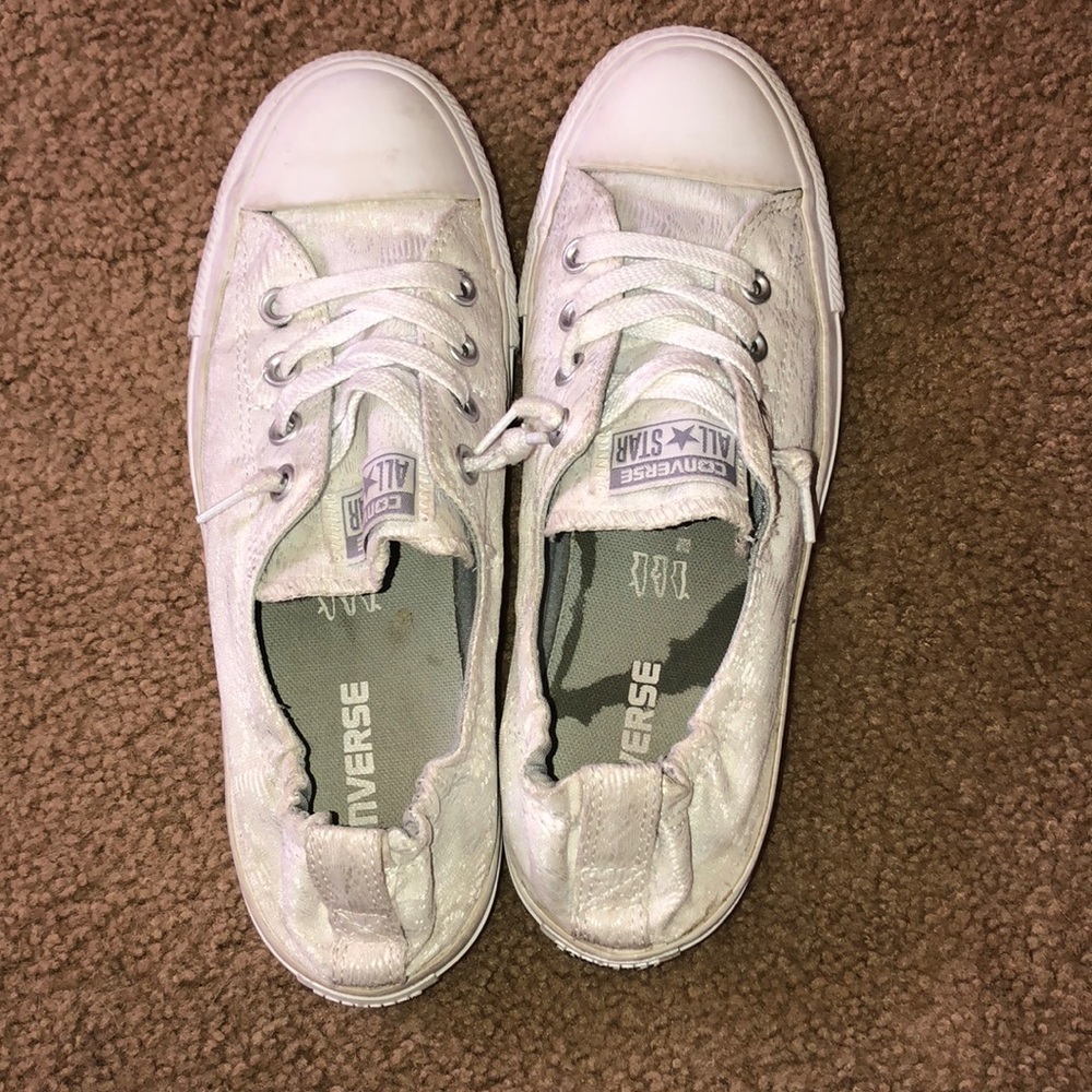 White slip on converse